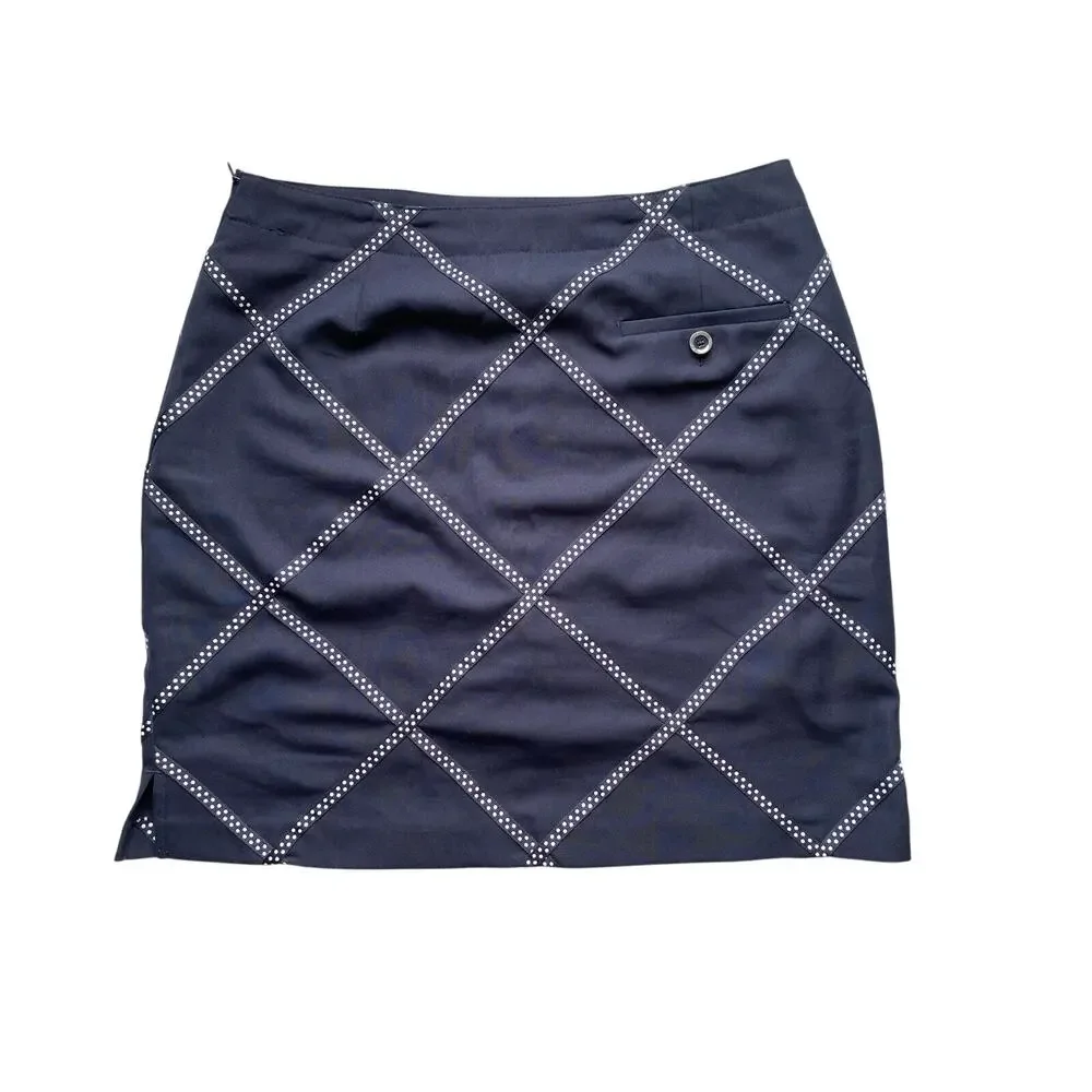 EP Pro Skort Womens Blue & White Tennis Golf Athletic Old Money Preppy Summer